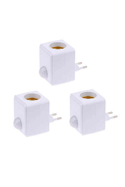 Choice 3PCS Motion Sensor AC85-265V E27 Led Lamp Base with Motion Sensor PIR ...