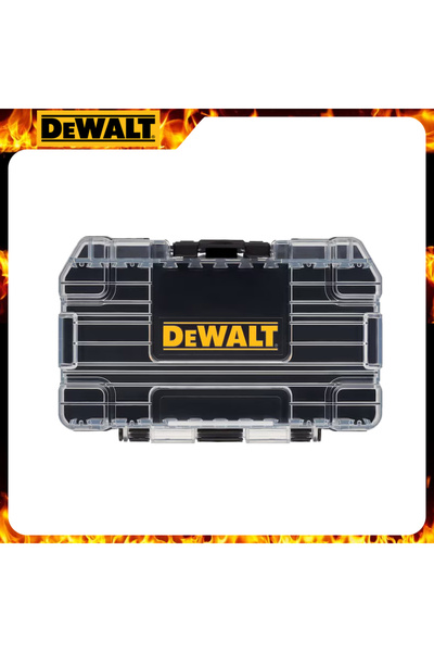 Dewalt Black Medium TSTAK Tough Case Black Medium Stackable Removable Dustpro...