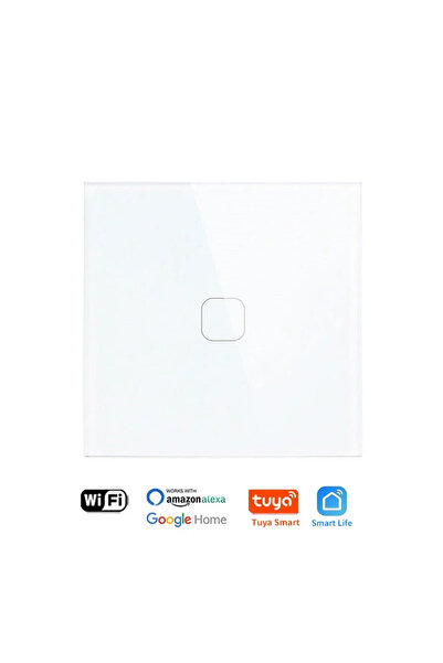 Choice14 مفتاح كهربائي أحادي الخط (واي فاي) أبيض، معيار الاتحاد الأوروبي، يدع...