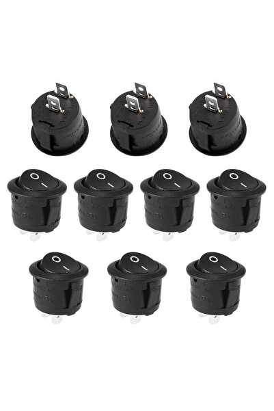 Choice 10Pcs SPST Snap-in Switch ON Off 2 Pin Round Snap Rocker Boat Switch A...