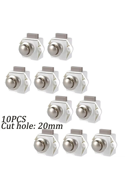 Choice5 white 20mm 10pcs 5/10pcs 26mm Push Lks Camper Car Push Button Latch L...