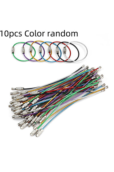 Choice1 10PCS 10/20pcs Stainless Steel Wire Keychain Ring Key Keyring Circle ...