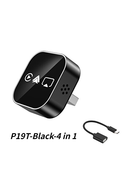 Choice P19T-Black-4 in 1 Carplay Wireless Adapter for Airplay 4 in1 Box AI Sm...