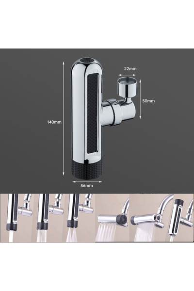 Choice صنبور مطبخ جديد من سيلفر2، ثلاثي الأوضاع، قابل للدوران، مزود بوصلة تمد...