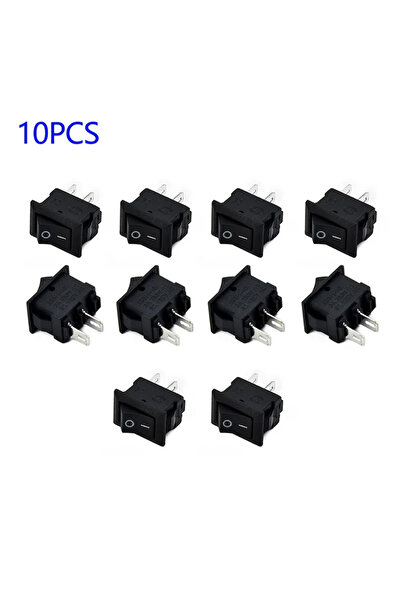 Choice 10 Pcs round Rocker Switches 250V 3A 2-Pin ON/OFF Toggle SPST for Auto...