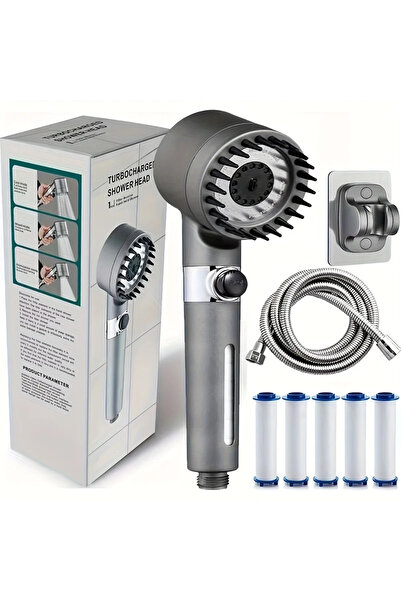 Choice طقم دش بخمسة فلاتر، رأس دش أيوني جديد لعام 2025 مع دش يدوي مزود بفلتر،...