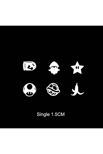 Choice مجموعة من 6 ملصقات صغيرة بيضاء لأزرار مفاتيح داخلية للسيارة، لتزيين لو...