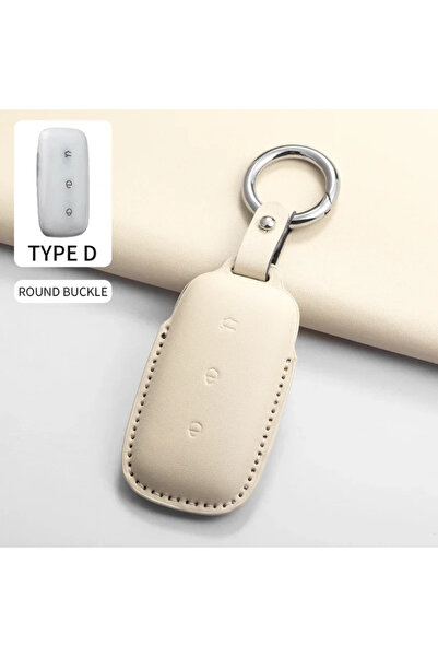 Choice3 Beige D1 3 Butt Car Key Case Cover Shell Fob for Geely L7 2023 L6 MAX...