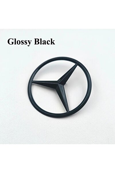 Choice22 شعار سيارة CLA W117 ثلاثي الأبعاد أسود لامع مقاس 80 مم، شعار نجمة خل...