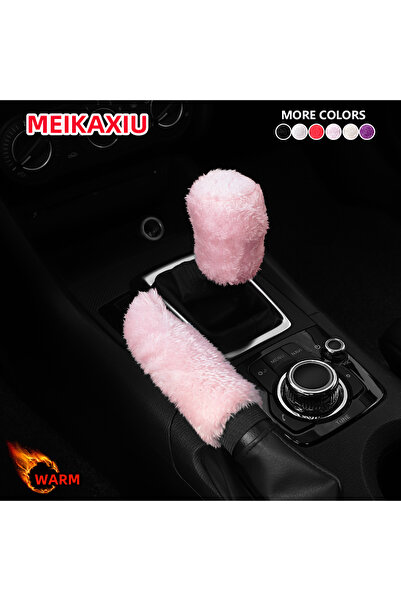 Choice طقم من قطعتين باللون الوردي، أغطية تدفئة يدوية قصيرة مخملية مريحة للسي...