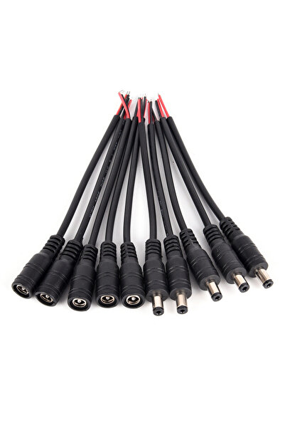 Choice 5 أزواج/مجموعة من أسلاك النحاس الأمنية 12 فولت ذكر + أنثى مقبس طاقة تي...