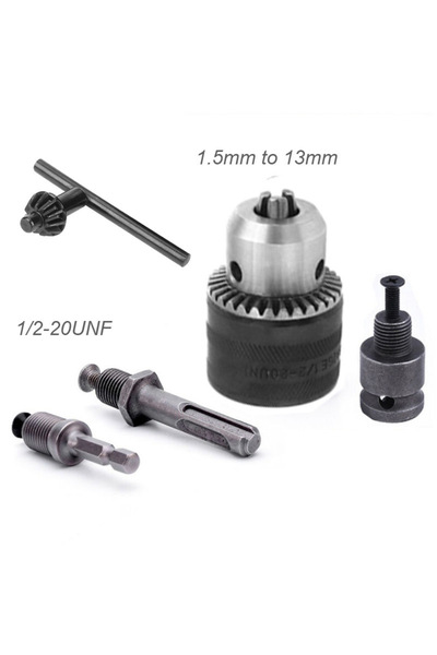 Choice ظرف واحد، 3 محولات، محول 1.5-13 مم، سن ظرف 1/2 بوصة - 20UNF، محول تغيي...