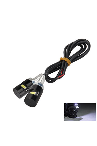 Choice مصباحان LED أبيضان عالميان للدراجات النارية على شكل عين نسر، مصباحان ص...