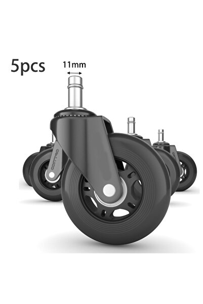 Choice 2.5 inch Black Office Chair Wheels Replacement, 3 Inch Heavy Duty PU C...
