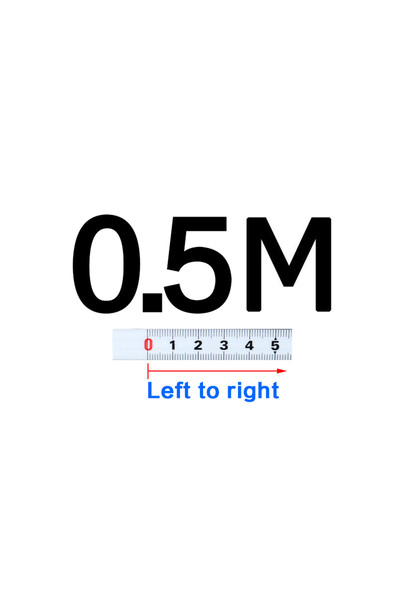 Choice 0.5 متر (من اليسار إلى اليمين) مسطرة شريط قياس ميتري من الفولاذ المقاو...