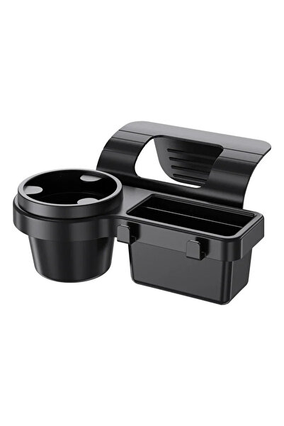 Choice حامل أكواب أسود للسيارة، حامل هاتف، منظم، صينية تخزين داخلية للسيارة، ...