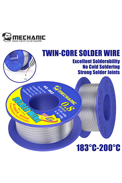 MECHANIC 0.6mm 2Pcs 2/5/10 Pcs SX-862 60g Dual Core Solder Wire with Two Flux...