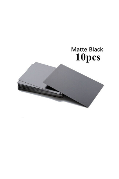 Choice1 ١٠ قطع من ألواح الألومنيوم السوداء غير اللامعة لنقش بطاقات العمل المع...