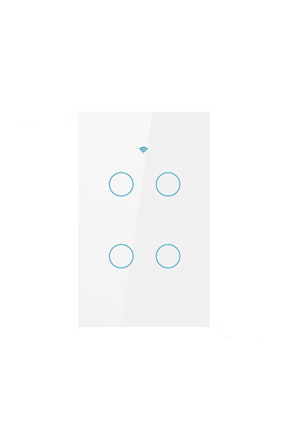 choice2 مفتاح إضاءة ذكي لاسلكي من نوع Tuya WiFi، أبيض اللون، رباعي الأزرار، ي...