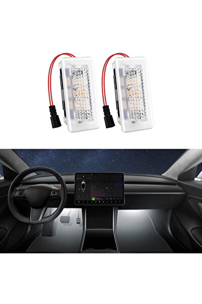 Choice1 قطعتان من مصابيح أرضية داخلية بيضاء فائقة السطوع لسيارتي تسلا موديل Y...