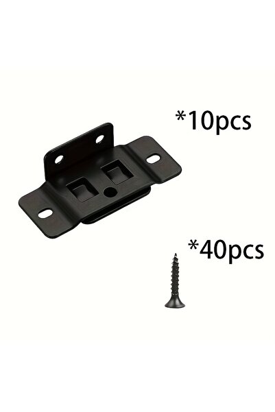 Choice 10 قطع من الأقواس المعدنية السوداء شديدة التحمل على شكل حرف L - زاوية ...