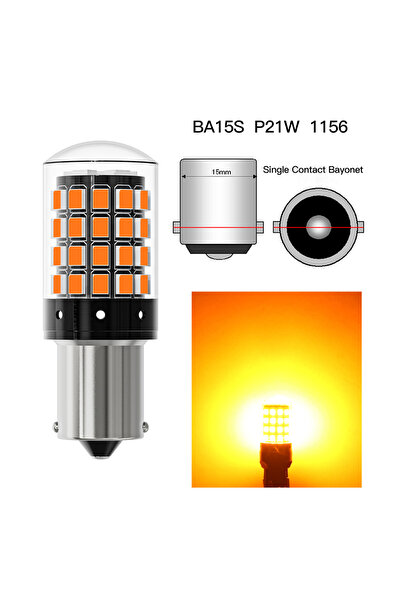 Choice11 1156 P21W Amber 2pcs 1156 P21W BA15S PY21W BAU15S 1157 BAY15D P21/5W...