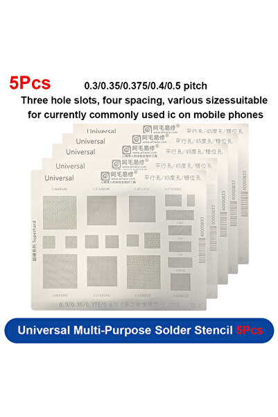 Choice لوحة عالمية، 5 قطع، استنسل لحام متعدد الأغراض عالمي، 0.3/0.35/0.375/0....