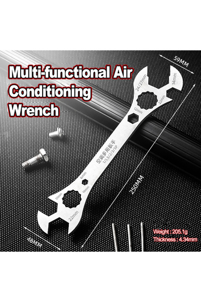 Choice Silver Multi functional Air Conditioner Wrench Open End Wrench Set Ult...