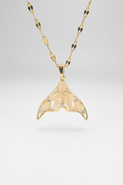 Stella Fortis Women's Necklace with Crystal Stone Fish Tail Figure - Aestheti...