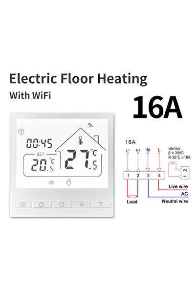 Choice1 تدفئة كهربائية تعمل بتقنية الواي فاي، ترموستات ذكي من تويا يعمل بتقني...