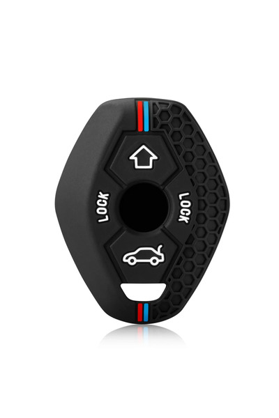 Choice غطاء مفتاح سيارة من السيليكون الأسود لسيارات BMW X5 E53 و X3 F83 و E46...