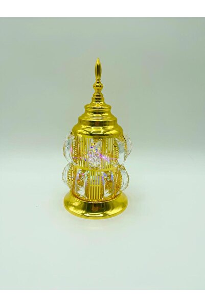 Generic Golden minaret lantern with enchanting crystal lighting - Ramadan dec...