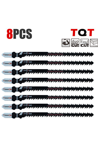 Choice1 1.0mm 116mm Multipurpose Cutting 8Pcs Double-Sided Jigsaw Blades 4/8-...