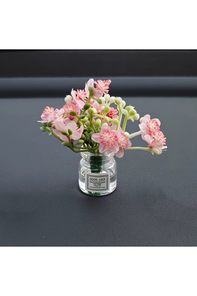 Choice زهور ساكورا مصغرة رقيقة في أصص، ألوان متنوعة، ديكور أخضر للوحة القيادة...