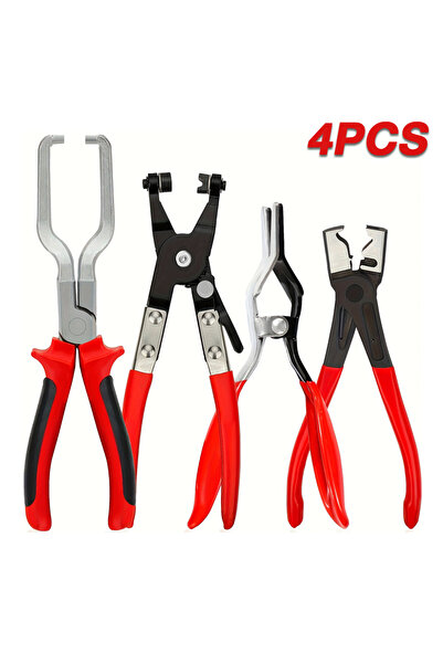 Choice كماشة مشابك الخراطيم (4 قطع)، كماشة فصل أنابيب زيت السيارات، كماشة مشا...