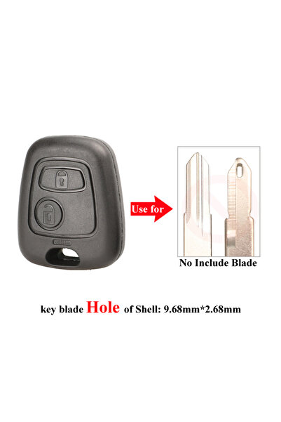 Choice1 Hole 9.68x2.68mm jingyuqin Car Remote Key Shell For Citroen C1 C4 Peu...