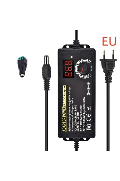 Choice محول طاقة تيار مستمر 3 أمبير تيار متردد 100-240 فولت تيار متردد، طرف ت...