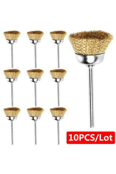 Choice 10PCS/Lot Polishing Wheel Brush 3mm Shank Wire Brush For Metal Surface...