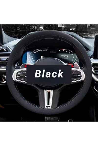 Choice غطاء عجلة قيادة من السيليكون الأسود مانع للانزلاق - مقاس عالمي، ناعم و...