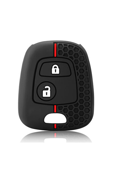 Choice غطاء مفتاح سيارة من السيليكون الأحمر لسيارات بيجو 106، 107، 206، 207، ...