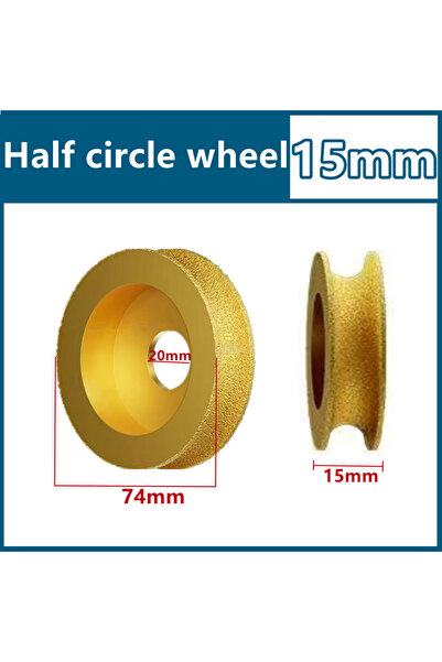 Choice5 قرص تجليخ ماسي دائري ملحوم بالتفريغ، نصف دائري، بقطر 74 مم، وقطر داخل...