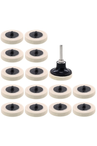 Choice1 11pcs Wool Felt Glass polishing Pads R-Type 2" Compressed Wool Fabric...
