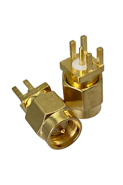 Choice 10pcs connector SMA male Plug solder PCB clip edge mount straight Wire...