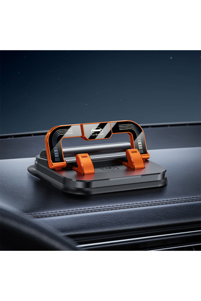 Choice حامل هاتف للسيارة من SEAMETAL، أسود وبرتقالي، يُثبّت على لوحة القيادة،...