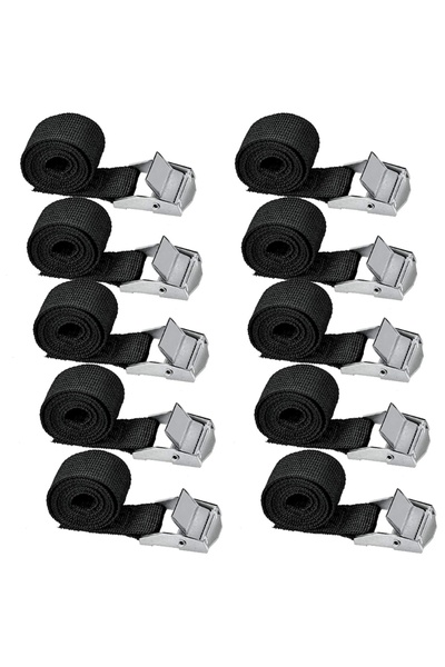 Choice A0395-10PCS Black 2.5cmx60cm 10 Pcs Black Lashing Clamping Straps with...