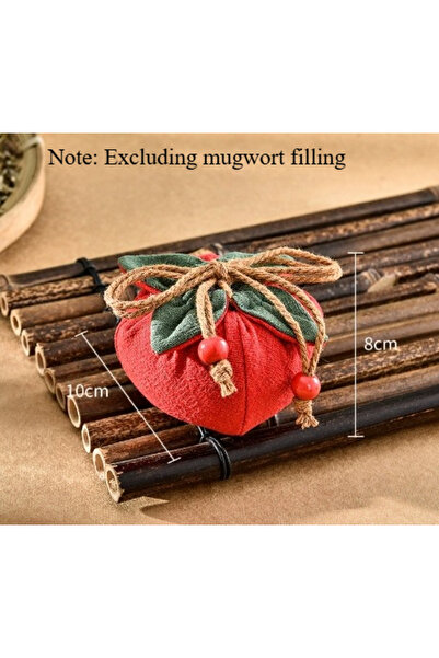 Choice كيس بخور أحمر اللون، قطعة واحدة، مع قلادة على شكل ثمرة الكاكي، يمكن تع...