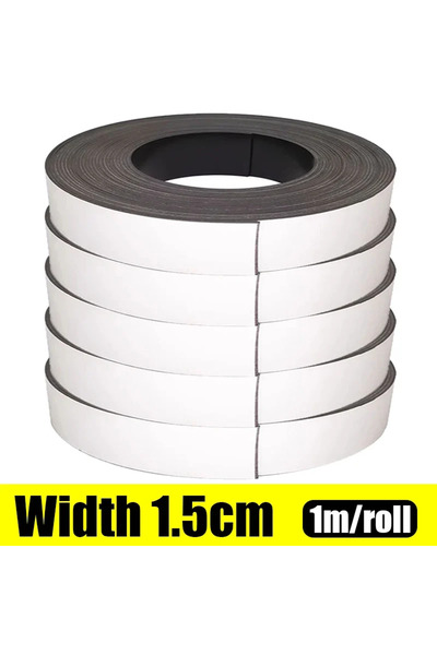 Choice 5M- (5 rolls) Width 1.5cm 1Meter Self Adhesive Magnetic Tape Magnet Ta...