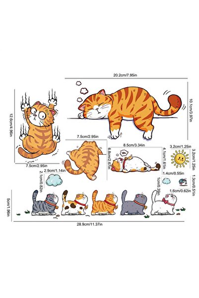 Choice مجموعة واحدة من ملصقات السيارات الصفراء المضحكة على شكل قطة تتسلق، ملص...