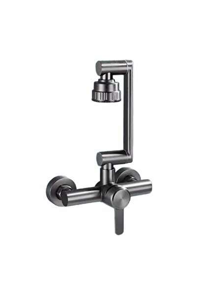 Choice صنبور مطبخ جداري من الفولاذ المقاوم للصدأ، رمادي معدني، بأربعة أوضاع، ...