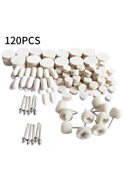 Choice 120pcs 120pc Wool Felt Polishing Buffing Round Wheel Grinding Pad 3mm ...